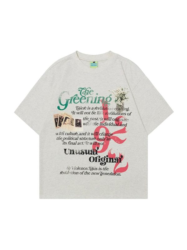 Street Print Cotton T-Shirt Hot on Sale - Image 5
