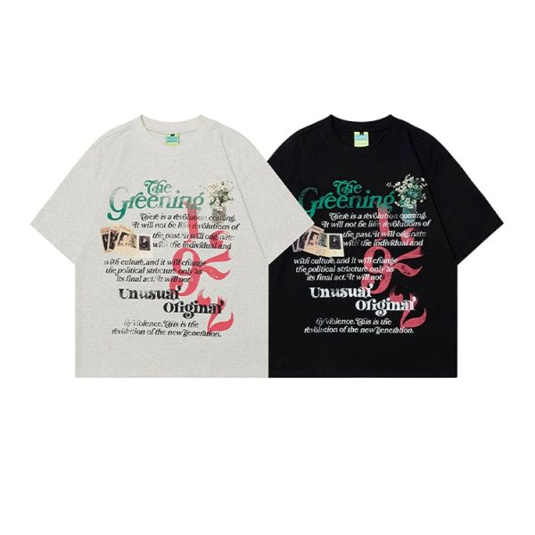 Street Print Cotton T-Shirt Hot on Sale - Image 3