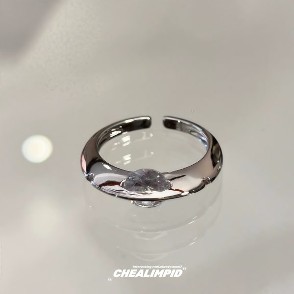 Geometric Rotating Zircon Ring Online Hot Sale - Image 5