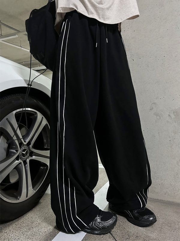 Striped Wide-Leg Casual Pants Cheap - Image 3