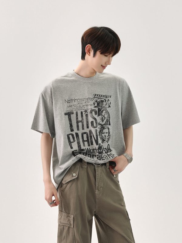 Distressed Graphic Loose T-Shirt Online Sale - Image 2