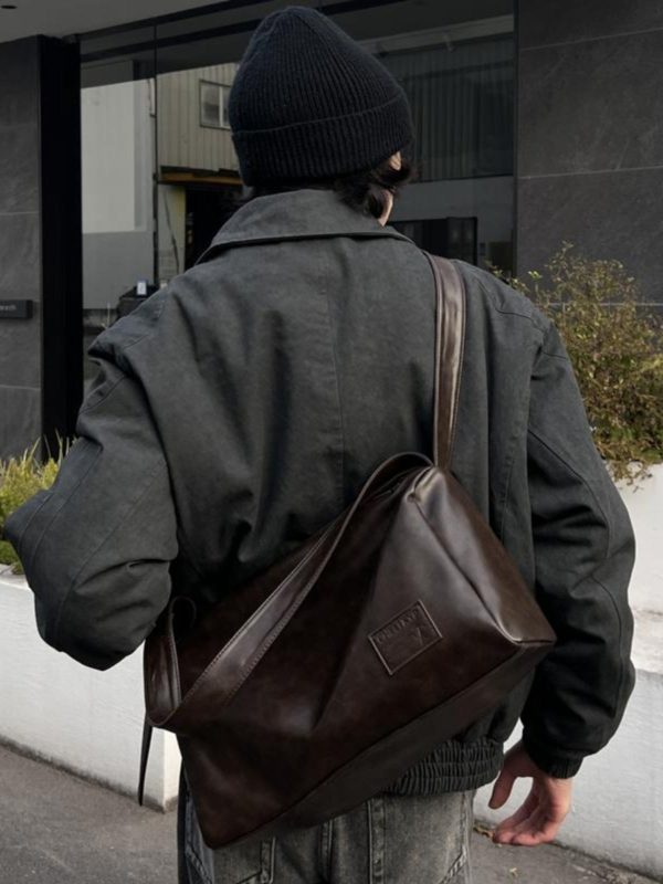 Large Capacity Leather Travel Bag Online - Image 4