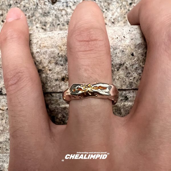 Retro Sun God Irregular Opening Ring Cheap - Image 2