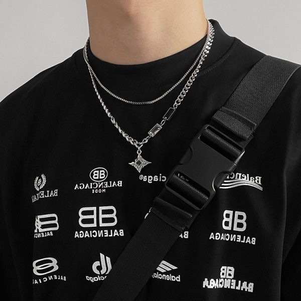 Double-Layer Hip-Hop Clavicle Necklace Fashion