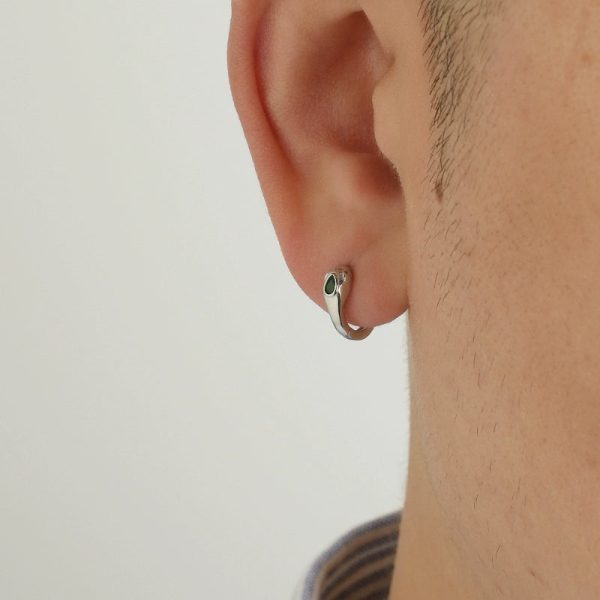 Sterling Silver Snake Hoop Earring Discount