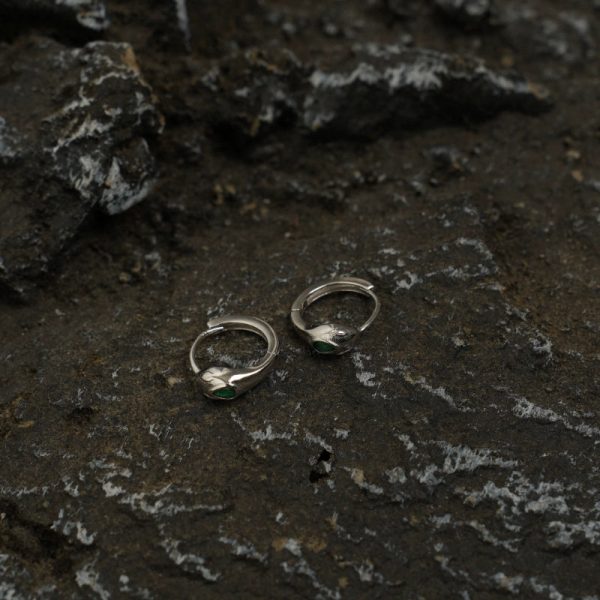 Sterling Silver Snake Hoop Earring Discount - Image 4