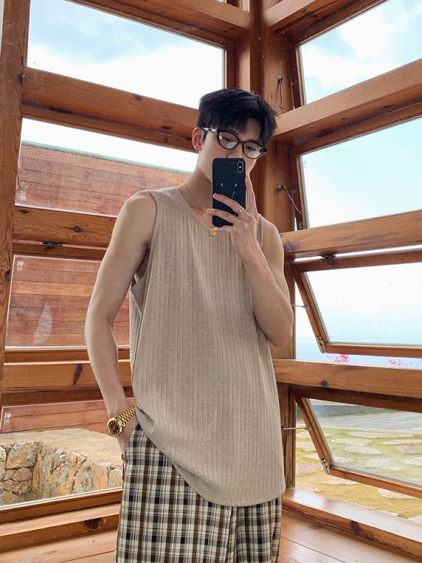 Loose Fit Crewneck Tank Top Online Hot Sale - Image 4