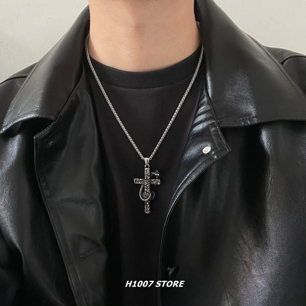 Titanium Steel Snake Cross Necklace Online - Image 4