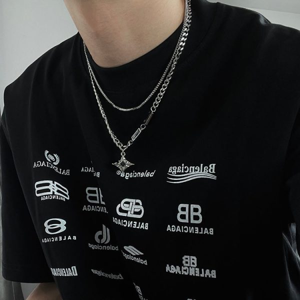 Double-Layer Hip-Hop Clavicle Necklace Fashion - Image 2