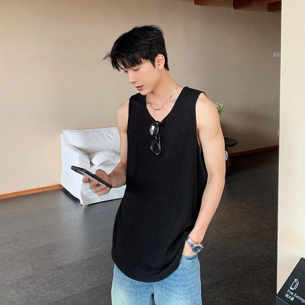 Loose Fit Crewneck Tank Top Online Hot Sale - Image 5