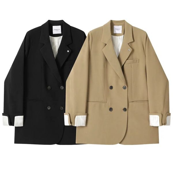 Double-Breasted Oversized Jacket Hot on Sale