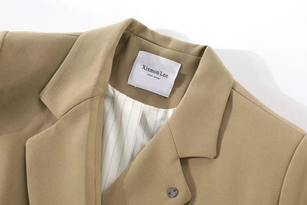 Double-Breasted Oversized Jacket Hot on Sale - Image 4
