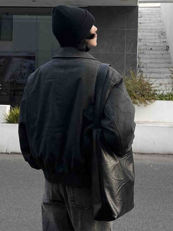 Black Leather Tote Bag Sale - Image 2