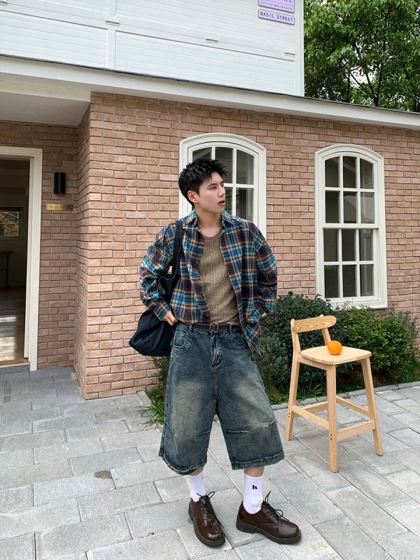 Casual Plaid Lapel Shirt Online Sale - Image 4