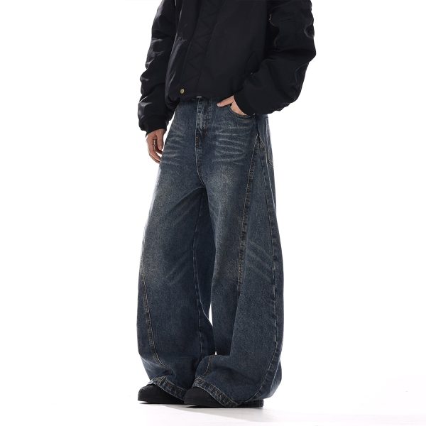 Wide-Leg Straight Jeans For Sale - Image 5
