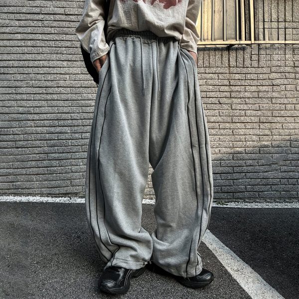 Striped Wide-Leg Casual Pants Cheap - Image 2