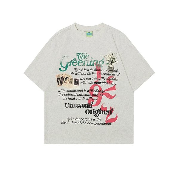 Street Print Cotton T-Shirt Hot on Sale