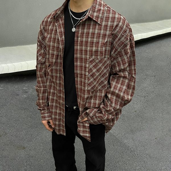 Plaid Long-Sleeve Shirt Cheap - Image 3