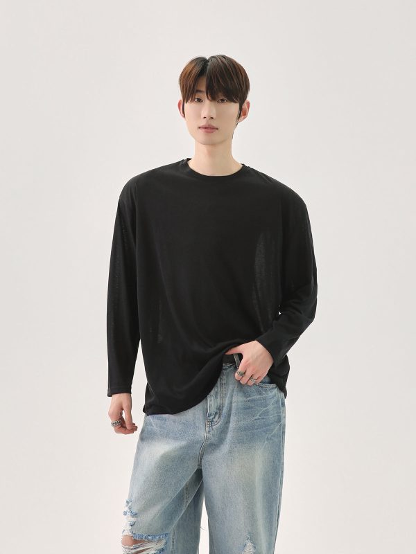 Lightweight Long-Sleeve Pullover For Sale - Image 2