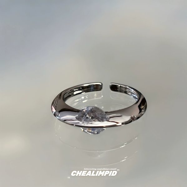 Geometric Rotating Zircon Ring Online Hot Sale - Image 4