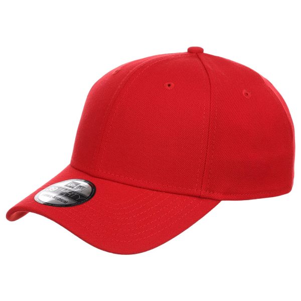 New Era Blank Poly 39THIRTY Cap - Scarlet Online Hot Sale