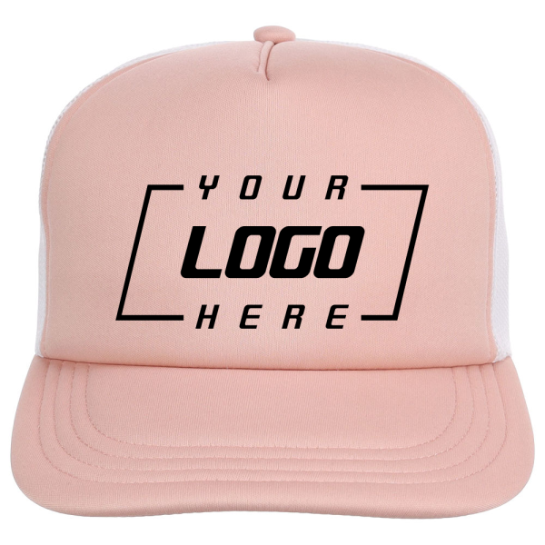 Crowns By Lids Screen Foam Trucker Cap - Rose White Sale - Image 2