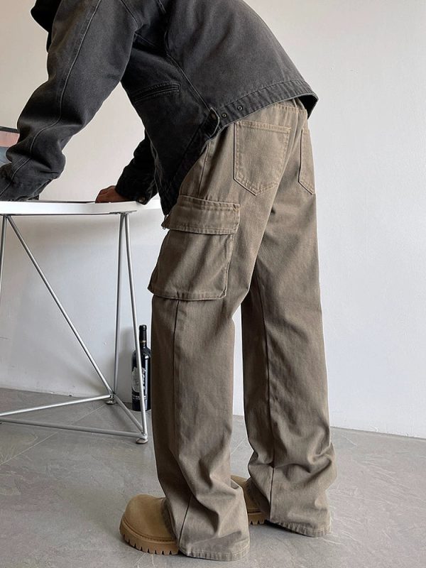 Multi-Pocket Flared Pants Online Sale