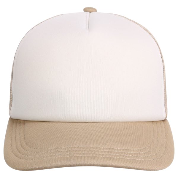 Crowns By Lids Screen Foam Trucker Cap - White Khaki Fashion - Image 3