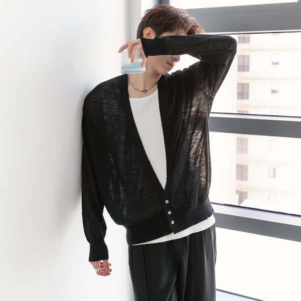 V-neck Knitted Cardigan Online Sale - Image 5