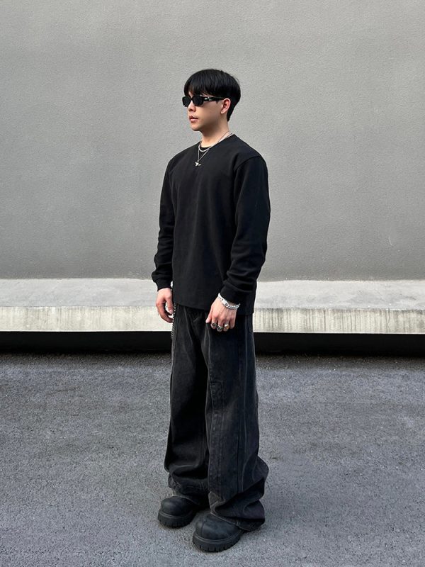 Black Straight Leg Jeans Online now - Image 5