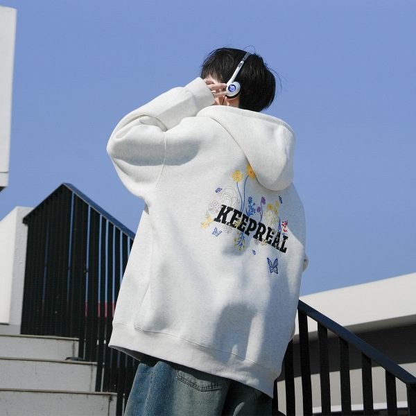 Floral Embroidery Hooded Cardigan Discount