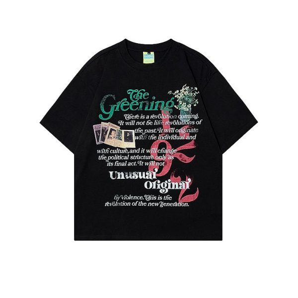 Street Print Cotton T-Shirt Hot on Sale - Image 2