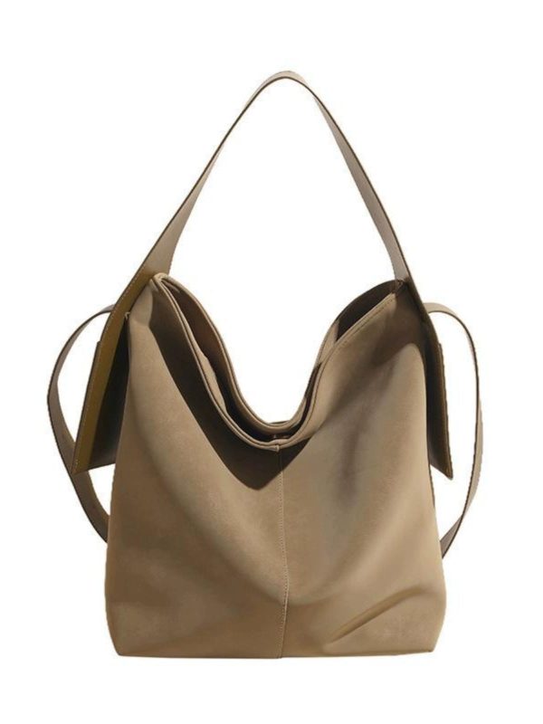 Suede Crossbody Bucket Bag For Cheap - Image 5