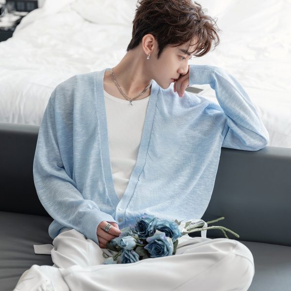 V-neck Knitted Cardigan Online Sale - Image 3