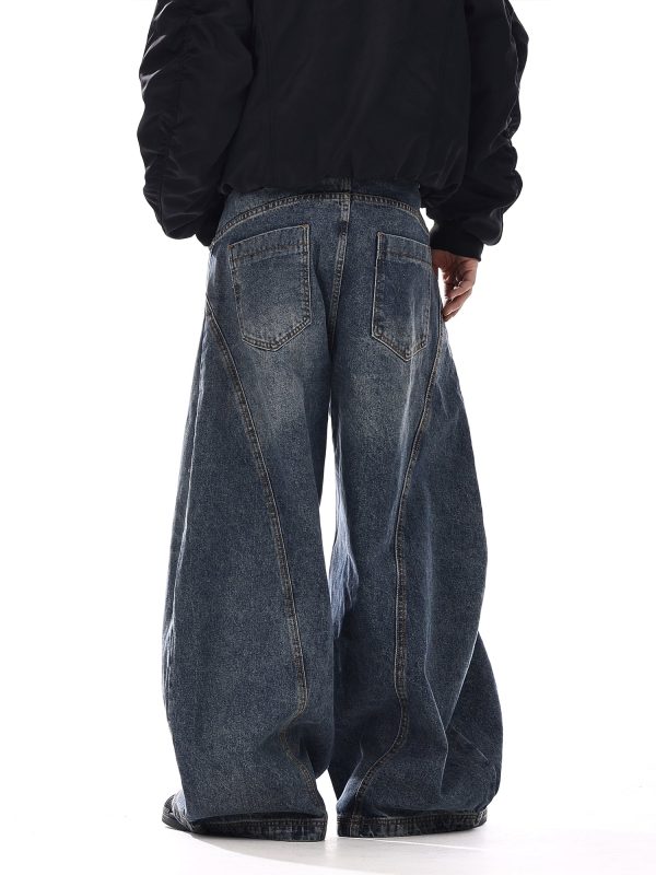 Wide-Leg Straight Jeans For Sale - Image 3