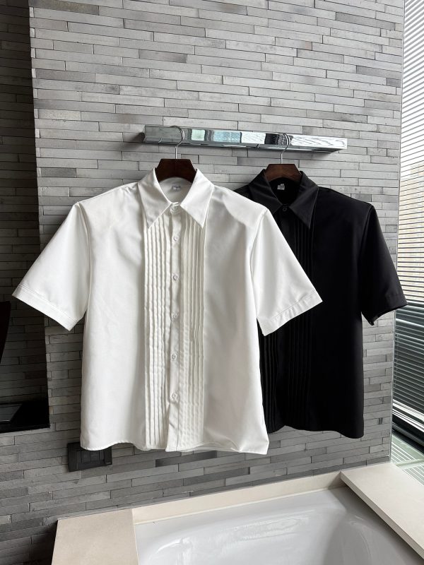 Pleated Short Sleeve Shirt Online - Image 5