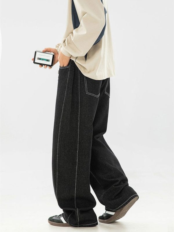 Wide-Leg Loose Fit Jeans Cheap - Image 2