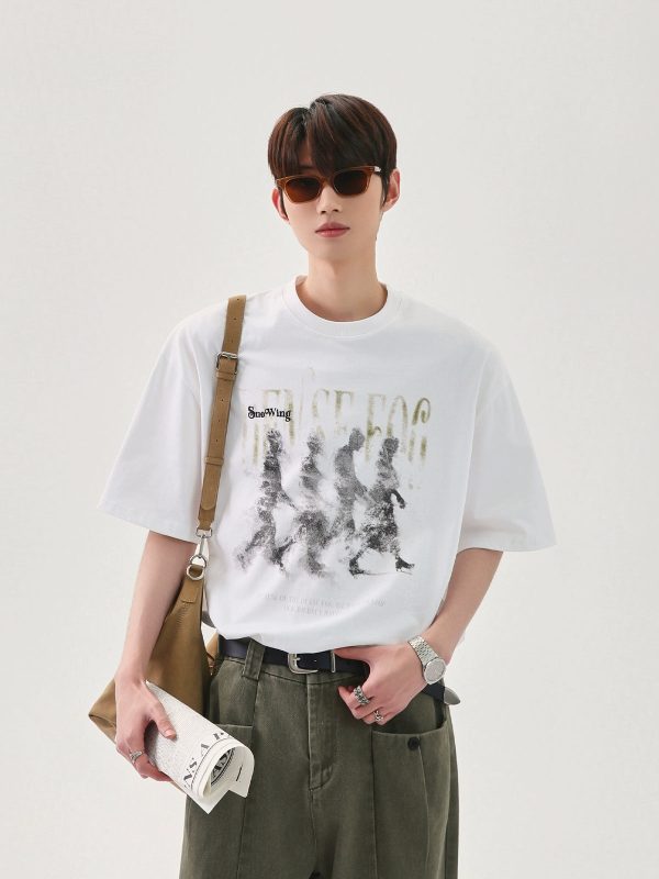 Vintage Street Character Print T-shirt For Sale - Image 2