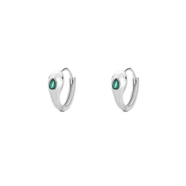 Sterling Silver Snake Hoop Earring Discount - Image 5