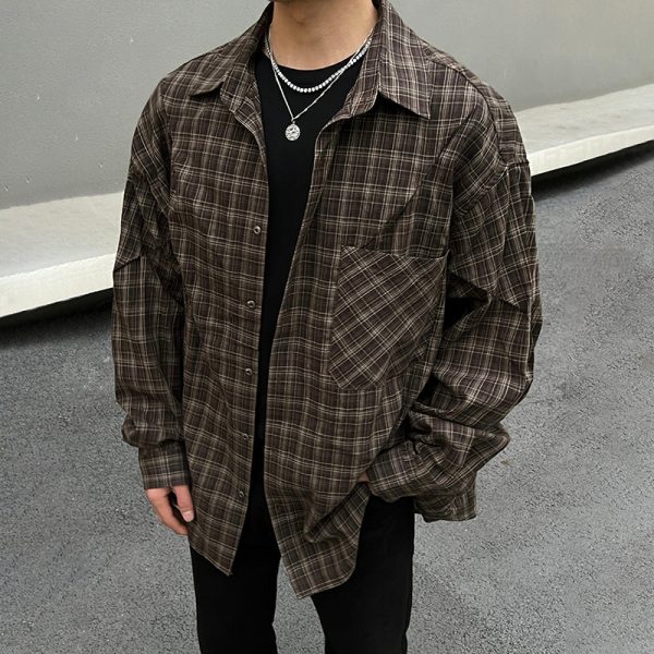Plaid Long-Sleeve Shirt Cheap