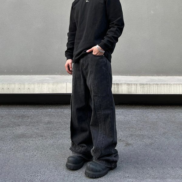 Black Straight Leg Jeans Online now