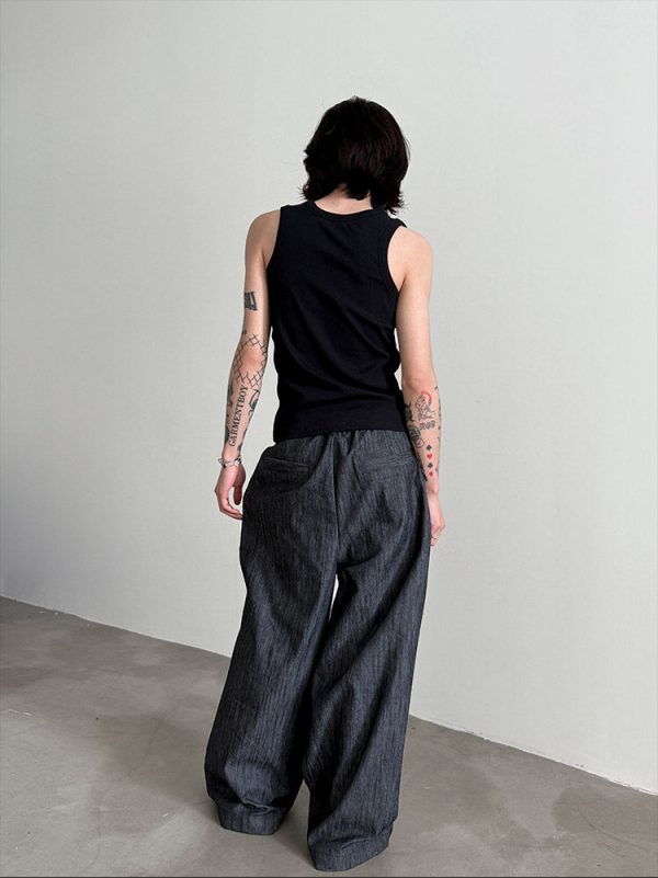 Elastic Crew Neck Tank Top Online now - Image 4