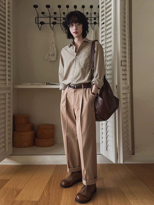 Striped Long-Sleeve Casual Shirt Sale - Image 4