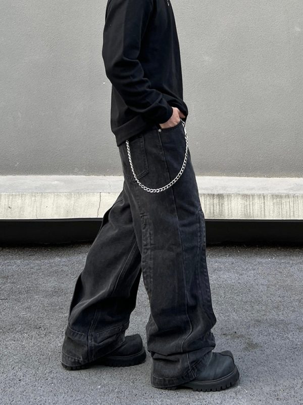 Black Straight Leg Jeans Online now - Image 4