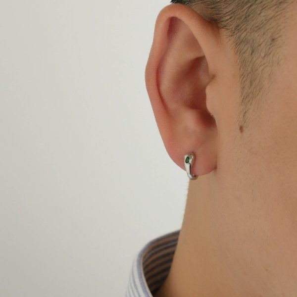 Sterling Silver Snake Hoop Earring Discount - Image 2