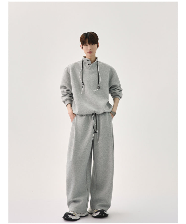 Loose Fit Sweatshirt and Pants Set For Cheap