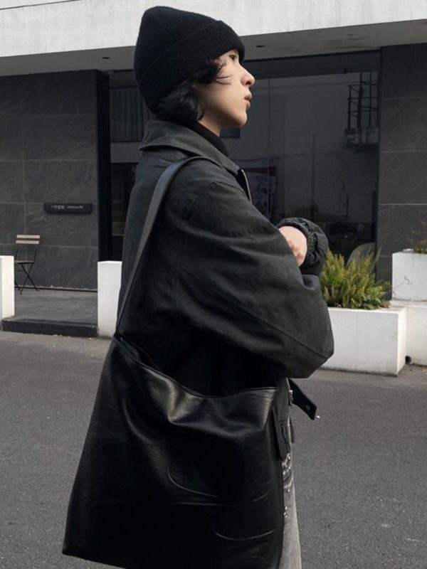 Black Leather Tote Bag Sale - Image 3