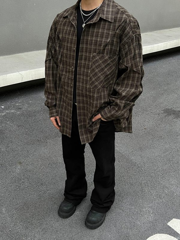 Plaid Long-Sleeve Shirt Cheap - Image 4