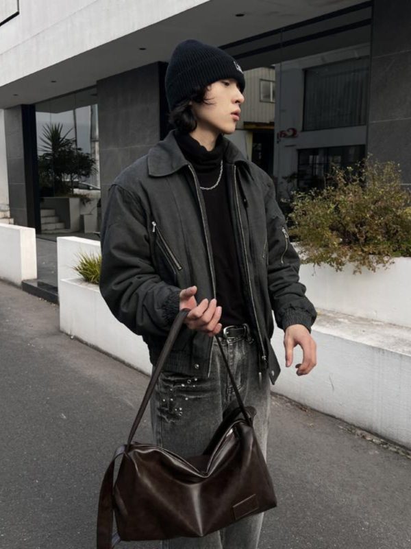 Large Capacity Leather Travel Bag Online - Image 2