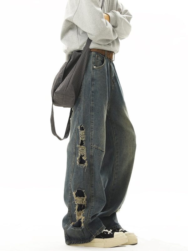 Ripped Straight-leg Jeans Online now - Image 5